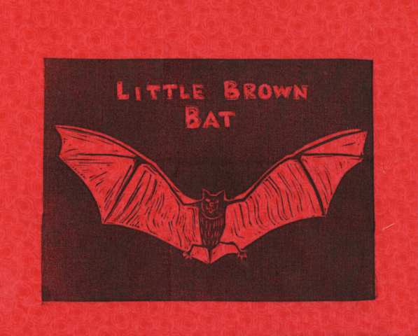 Little Brown Bat linocut (Endangered Species Flags) Little Brown Bat linocut (Endangered Species Flags)