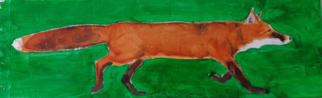 fox on trail