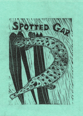 Spotted Gar linocut (Endangered Species Flags) Spotted Gar linocut (Endangered Species Flags)
