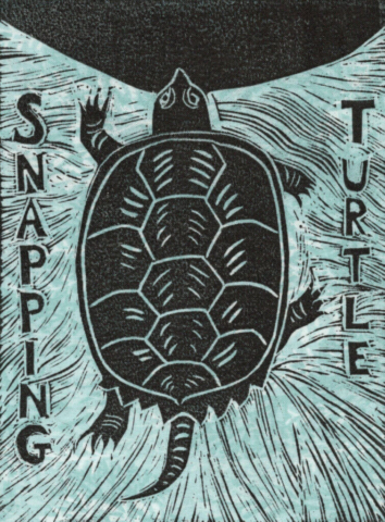snapping turtle card